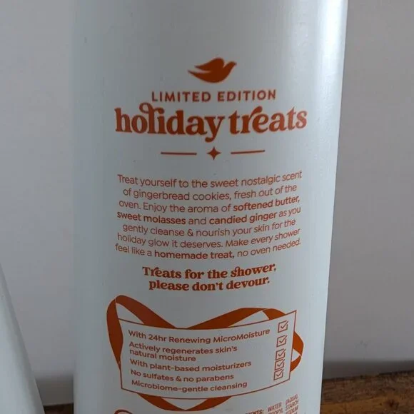 Lot of 2 Dove Gingerbread Delight Limited Edition Nourishing Body Wash - New! - Picture 4 of 5